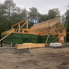 Luxury home under construction in Manchester, Vermont